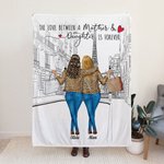Personalisierte The Love Between A Mother and Daughter Is Forever Decke, weich und warm, Muttertag, Frauentag