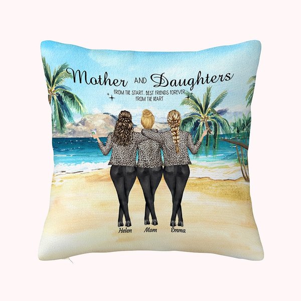 Personalizada Madre e Hija desde el Principio Funda Almohada Regalo para Mamá Decoración Dormitorio