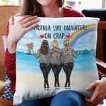 Personalised Like Mother Like Daughter Oh Crap Throw Pillow Cover Mother's Day Gift for Living Room