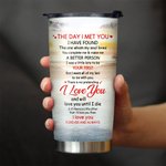 Personalised I Love You I Met You Sunset Old Couple 20oz Tumbler for Hot and Cold Drinks Anniversary Birthday Gift for Couples