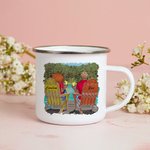 Personalisierte Emaille-Tasse für Ehemann und Ehefrau, Reisepartner, Paar, starkes und langlebiges Weihnachtsgeschenk zum Valentinstag