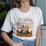 Personalizado Best Friend Forever Never Apart Puente de madera Bebida Pájaro Camiseta Regalo para Best Friend Viaje