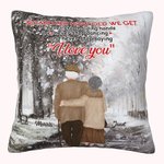 Gepersonaliseerde Husband and Wife Winter Snow I Love You Forever Kussenhoes Cadeaus voor Man en Vrouw Verjaardag Home Decoratie