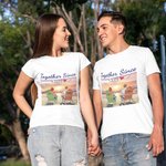 Personalized Together for Years Sunset Summer Beach Vacation Couple  T-shirt