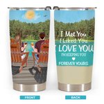 Gepersonaliseerd I'm Keeping You Forever Yours This Couple on Chairs 20oz Tumbler Verjaardagscadeau dagelijks gebruik