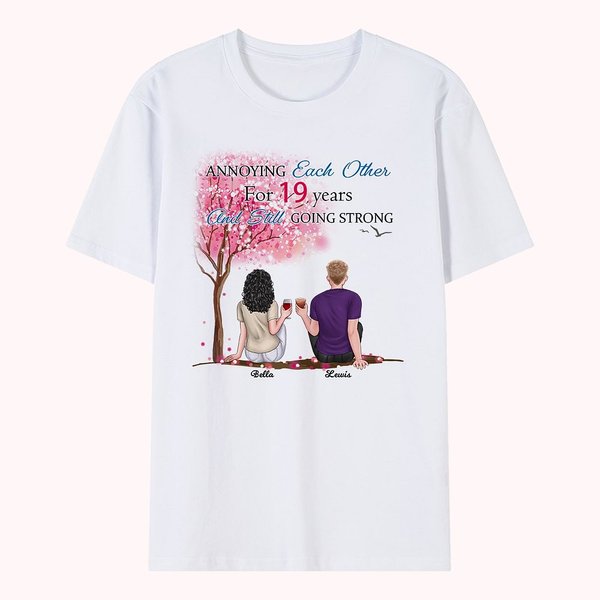 Personalized Young Couple under Love Tree Cheer T-shirt Valentine's Day Gift