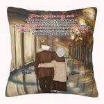 Personalizzato nonni fianco a fianco autunno vecchia coppia cuscino copertina anniversario matrimonio regalo per il soggiorno