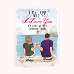 Personalized Couple Sitting by The Lake Mountain Annoying Each Other Acrylic Plaque Boyfriend Gifts House Decorations