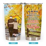 Personalized I Love You My First Love Maple Leaves Old Couple 20oz Tumbler Birthday Valentine's Day Daily Use