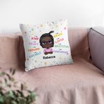Personalized Back to School Gift Girl Boy Throw Pillow Cover  Memorial Gift Sofa Decor