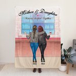 Personalised Mother And Daughter Forever Linked Together Shopping Blanket Gifts For Mom Gifts for Daughter