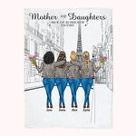 Personalized Mother And Daughter Best Friend in the World Go Shopping Skin Friendly Blanket Mother's Day Woman's Day Gift