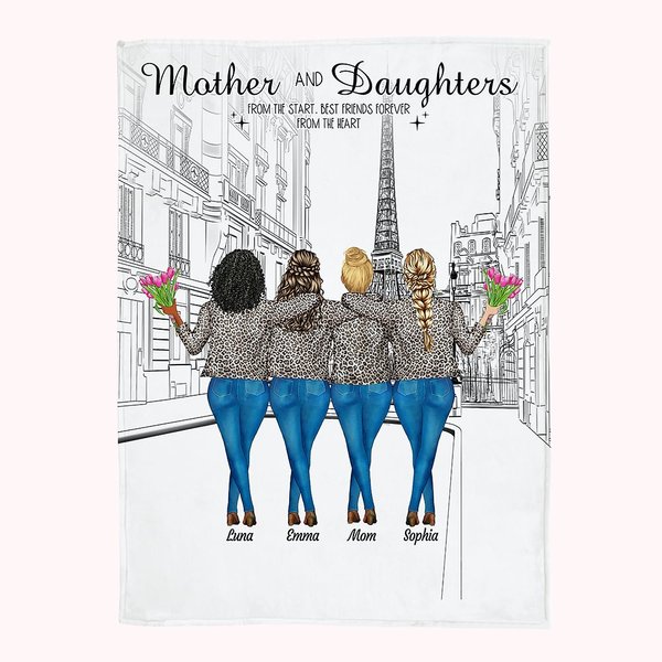 Personalisierte Mutter und Tochter, beste Freundin der Welt, zum Einkaufen, hautfreundliche Decke, Muttertag, Frauentag, Geschenk
