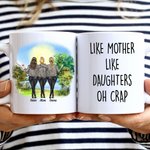 Personalisiert wie Mutter wie Tochter, weiße Keramiktasse, Muttergeschenk von Tochter, lustiger Muttertag, Geburtstag