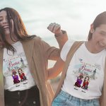 Personalisiertes Life is Better with Friends Travel Together Sisters T-Shirt Best Friend Gift Travel