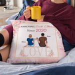 Gepersonaliseerd Koppel Zitten op Stoelen Cheers Flower Home Decoratie Love Chair Elkaar Vervelen Kussenhoes Cadeaus voor Koppels Sofa Decor