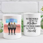 Personalized To The World You Are A Mother Shopping Celebration White Ceramic Mug Gift For Women Coffee Mug