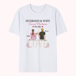 Gepersonaliseerd Man en Vrouw Reispartners Eeuwige Liefde T-shirt Valentijnsdag