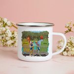 Personalized Together Since Years Forest Swimming Pool Vacation Enamel Mug Easy to Clean Christmas Birthday Gifts