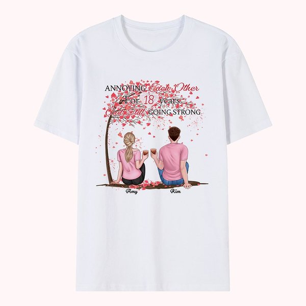 Personalisiertes Paar, das sich seit vielen Jahren ärgert, liebt es immer noch, T-Shirt, Geburtstag, täglich zu tragen