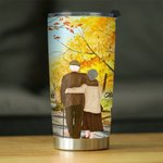 Personalized I Love You My First Love Maple Leaves Old Couple 20oz Tumbler Birthday Valentine's Day Daily Use