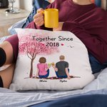 Personalized Cushion Cover Couple Flower Tree Together Throw Pillow Cover Gifts for Couples Sofa Decor