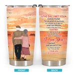 Personalised Forever Love Many Years Old Couple Sunset 20oz Tumbler Valentine's Day	 Daily Use