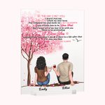 Gepersonaliseerd koppel zittend onder de boom ik hou van je voor altijd en altijd Acrylplaatje vriendinnegeschenk Acryldecoratie