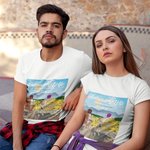 Henkilökohtainen auringonkukka kesäloma aviomies ja vaimo T-paita pari lahja