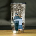 Gepersonaliseerde Old Couple Lives Together Sneeuw Winter 20oz Tumbler Valentijnsdag Dagelijks Gebruik