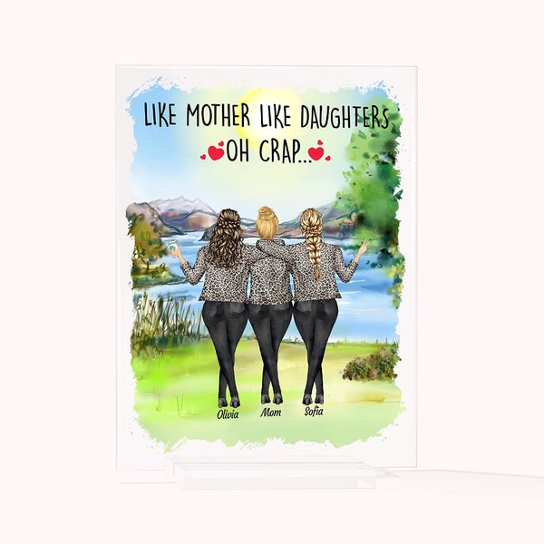 Personnalisé mère comme soeur amour pour toujours arbre fleur acrylique Plaque Memorial Day décorations de maison