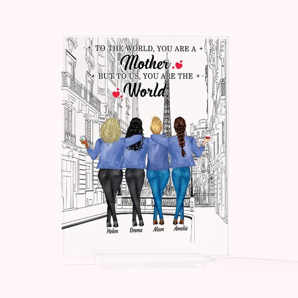 Placca acrilica personalizzata per il compleanno della migliore madre per sempre, decorazione acrilica a coppia