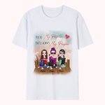 Maglietta personalizzata Besties Sitting On The Wooden Bridge You're My Person Regalo per i viaggi Besties