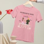 Gepersonaliseerd Man en Vrouw Reispartners Eeuwige Liefde T-shirt Valentijnsdag