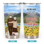 Gepersonaliseerde I Love You to My Wife or Husband Sunflower 20oz Tumbler Valentijnsdag Kerstmis Verjaardag Dagelijks Gebruik