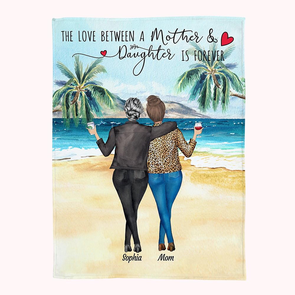Personnalisé l'amour entre une mère et sa fille est pour toujours cadeau de fête des mères respectueux de la peau pour elle