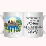 Personalised You Are The World Family Daughter and Mother White Ceramic Mug  Family Gift Coffee Mug
