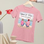 Personalized You and Me Young Couple Gradient Snow T-shirt Birthday Daily Wear