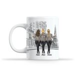 Personalized Mother and Daughter Forever Linked Together White Ceramic Mug Mother Daughter Mug for Office and Home
