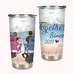 Personalized Together Since This Couple on Chairs Iceberg View 20oz Tumbler Couple Gift Daily Use