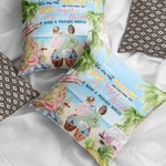 Personalizzato We're Sage and Hood Besties Best Friends Beach View Throw Pillow Cover Friend Gift Bedroom Decor