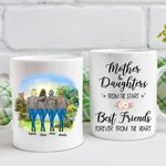 Personalisierte Mutter und Tochter Best Friends Forever from The Heart White Ceramic Mug