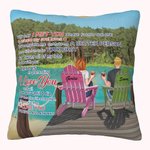Gepersonaliseerde Liefdesverklaring Poëzie I Love You Lakeside Holiday Pillow Cover Valentijnsdag Cadeau voor de Woonkamer
