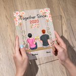 Gepersonaliseerde paar zitten op schommel samen bloemdecoratie acryl Plaque Girlfriend Gifts House Decorations