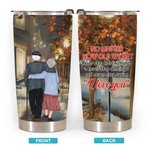 Personalized Old Couple No Miatter How Old You Are Still in Love Fall Leaves 20oz Tumbler Birthday for Hot and Cold Drinks