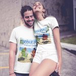 Personalized Beach Summer Holiday Couple You and Me Travel T-shirt Anniversary Gift for Daily Wear