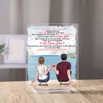 Personalized Mountain Couple Sitting by The Lake I Met You I Love You  Acrylic Plaque Girlfriend Gifts Desk Ornament