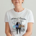 Personalized Forever Mother And Daughter Love Never Separates Chat T-shirt