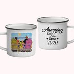 Personalizzato fastidioso l'un l'altro coppia Sunny Day vacanza smalto Mug Natale forte di lunga durata