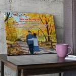 Personalised You Are My Only One Old Couple Fallen Leaves Poster Frameless Painting Valentine's Day Christmas Decorative Painting